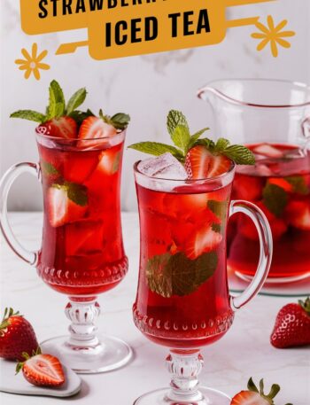 Hibiscus Strawberry Iced Tea