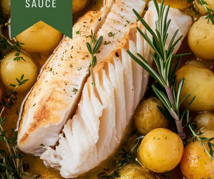 Cod and Potatoes with Rosemary Cream Sauce