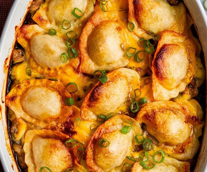 Creamy Baked Pierogi Casserole