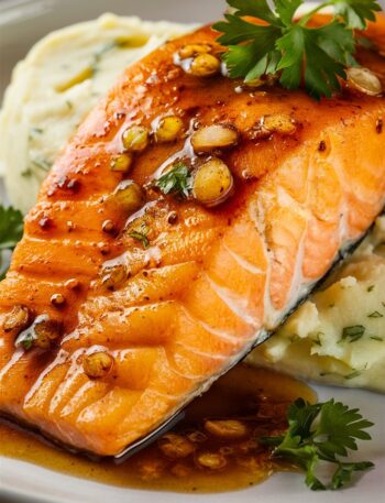 Honey Garlic Air Fryer Salmon