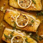 Sea Bass with Lemon Garlic Butter