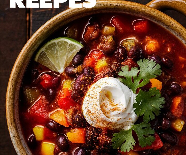 Slow Cooker Lentil and Black Bean Chili