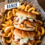Slow Cooker Chicken Bacon Ranch Sandwiches