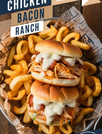 Slow Cooker Chicken Bacon Ranch Sandwiches