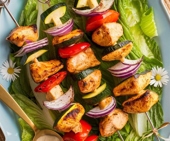 Grilled Chicken Caesar Kabobs