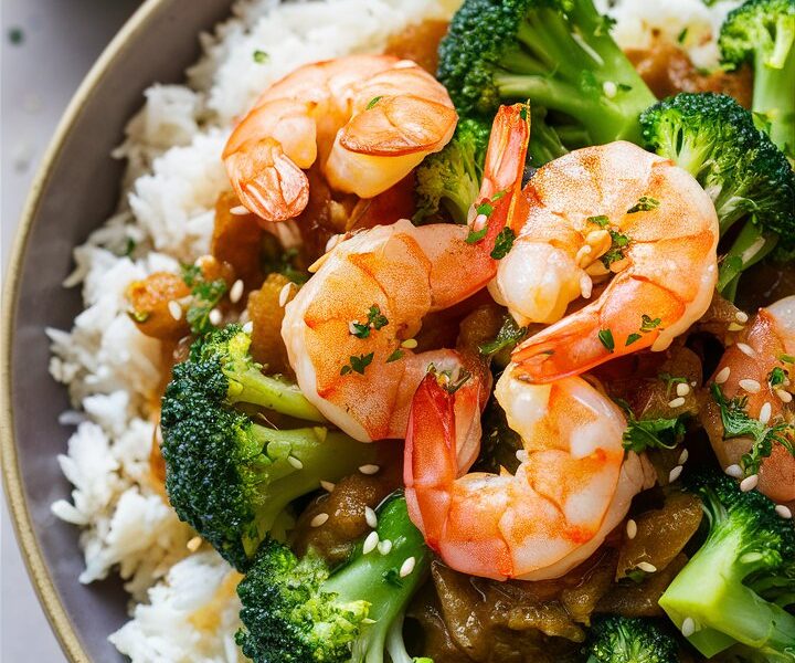 Spicy Shrimp Salad with Ginger Miso Dressing