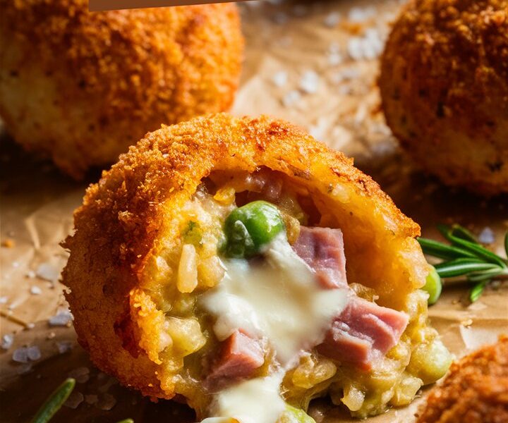 Crispy Ham and Cheese Arancini