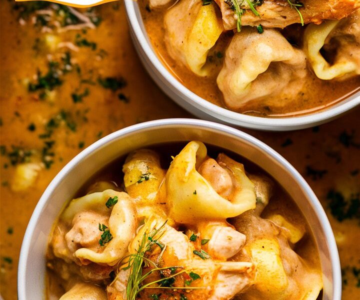 Crockpot Chicken Tortellini Soup