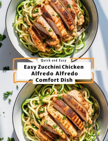 Creamy Chicken Zucchini Alfredo