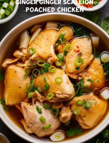 Poached Chicken with Ginger Scallion Sauce