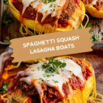 Spaghetti Squash Lasagna Boats