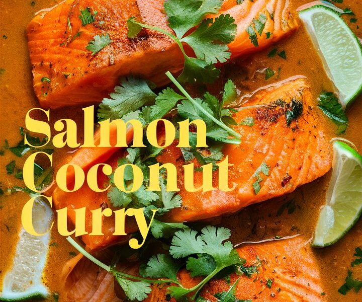 Baked Salmon with Coconut Curry Sauce