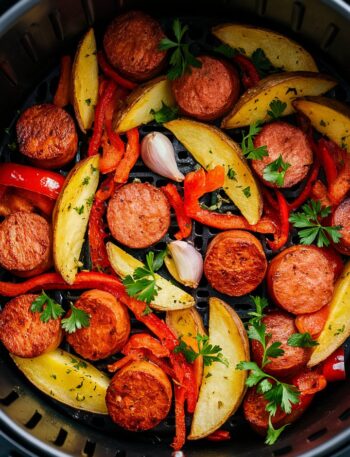 Air Fryer Kielbasa and Potatoes
