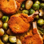 Cheddar Crusted Pork Chops Sheet Pan Dinner