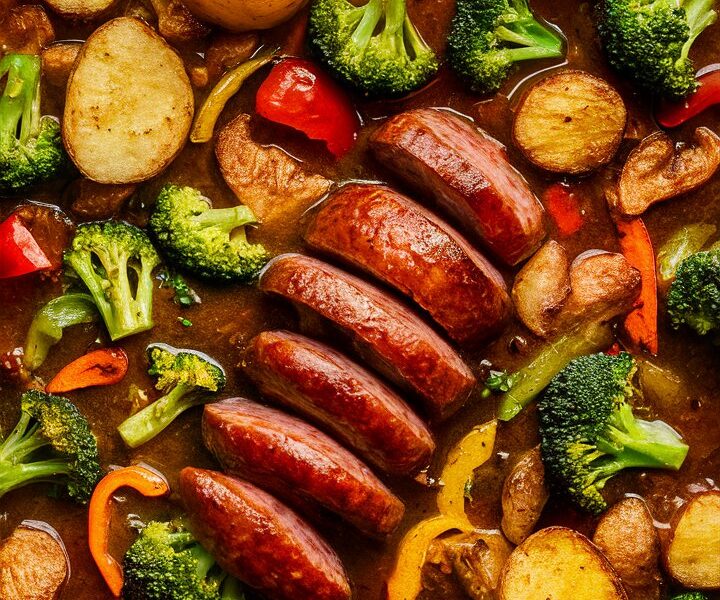 Kielbasa Tortellini Sheet Pan Dinner